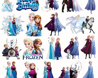 Frozen PNG, Frozen SVG, Frozen Clipart, Frozen 2 Clipart, Princess png svg clipart, Anna Elsa Olaf, Frozen 2 svg, Frozen birthday