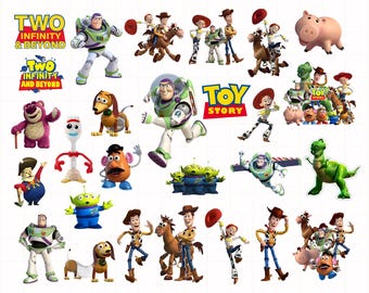 Toy Story Watercolor Png Clipart, Toy Story Png Digital File, Clip Art Png Files, Buzz Lightyear, Woody, Jessie, Slinky and more