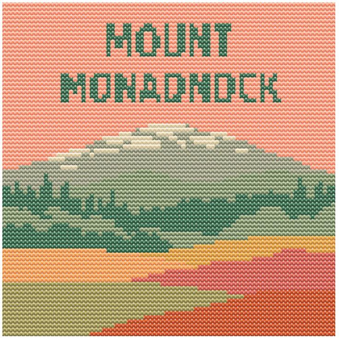 Mount Monadnock Cross Stitch Pattern – 80x80 New Hampshire Landmark ...