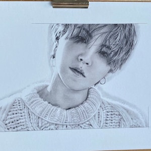 Drawing Print Wholly Min Yoongi / BTS Suga A4 image 1