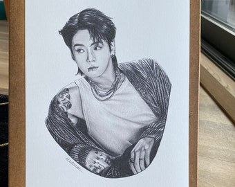 Drawing Print Jeon Jungkook / BTS - A4