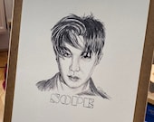 Sketch Print SOPE / SUGA & j-hope / Yoongi + Hoseok - A4
