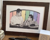 Drawing Print Patrick & David - Rainbow LGBTQ - A4