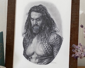 Drawing Print Jason Momoa / Aquaman - A4