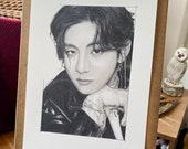 Drawing Print Kim Taehyung / BTS V - A4