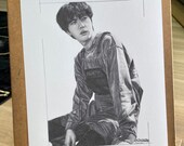 Drawing Print Fisherman Kim Seokjin / BTS Jin - A4