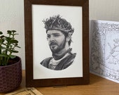 Drawing Print Gethin Anthony / Renly Baratheon - A4