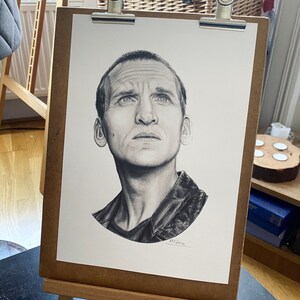Zeichnung Poster Christopher Eccleston / Der neunte Doktor - A4