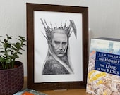 Drawing Print Lee Pace / Thranduil - A4
