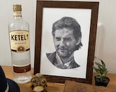 Drawing Print Ben Barnes / Logan Delos - A4