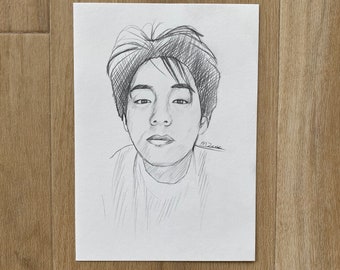 Kim Taehyung / V - original pencil sketch - size A5