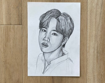 Kim Seokjin / Jin - original pencil sketch - size A5