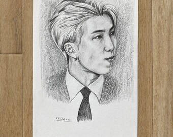 President Kim Namjoon - original pencil sketch - size A5