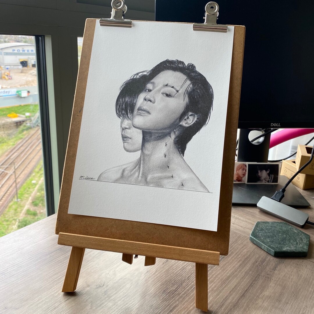 Drawing Print Park Jimin BTS - FACE - A4 - Etsy