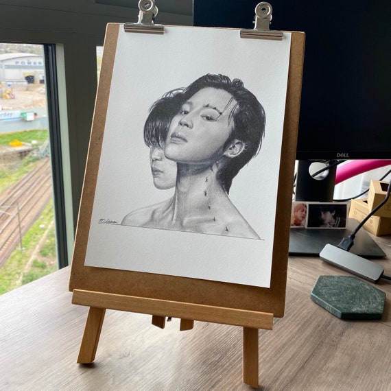 Drawing Print Park Jimin BTS - FACE - A4 - Etsy
