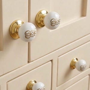 Elegant Porcelain Knobs | Handmade, Durable & Stylish Design | Decorative Knob for Kitchen, Bathroom, Furniture