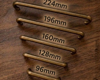 Antique Gold Cabinet Handle – Metal Drawer Pulls 96-224mm | Vintage Furniture Hardware, Kitchen Cupboard Pulls, Retro Door Handles