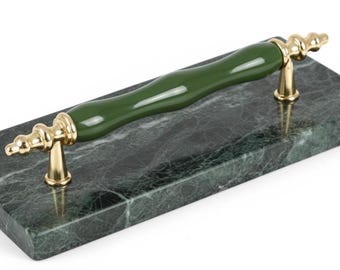 Handmade Porcelain Knobs & Antique Gold Pulls, 64-96-128mm Cabinet Handles, Premium Furniture Hardware for Kitchen Drawer Upgrade