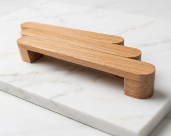 Wooden Handle 64-224mm | Ahşap Kulp for Cabinet, Drawer, DIY Furniture, Modern Home Decor, Handmade, Easy Install