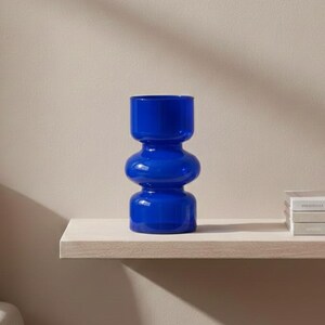 Vaso moderno e colorido de vidro e cerâmica, estilo retrô, com formato de bolha. Decoração arrojada e estética sofisticada para casa, peça central ou vaso de flores.