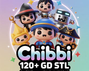 Chibi STL Bundle 120+ GB| Cute Anime Characters 3D Print Models | Printable Figure STL Files Pack | Kawaii Miniatures Collection |Digital