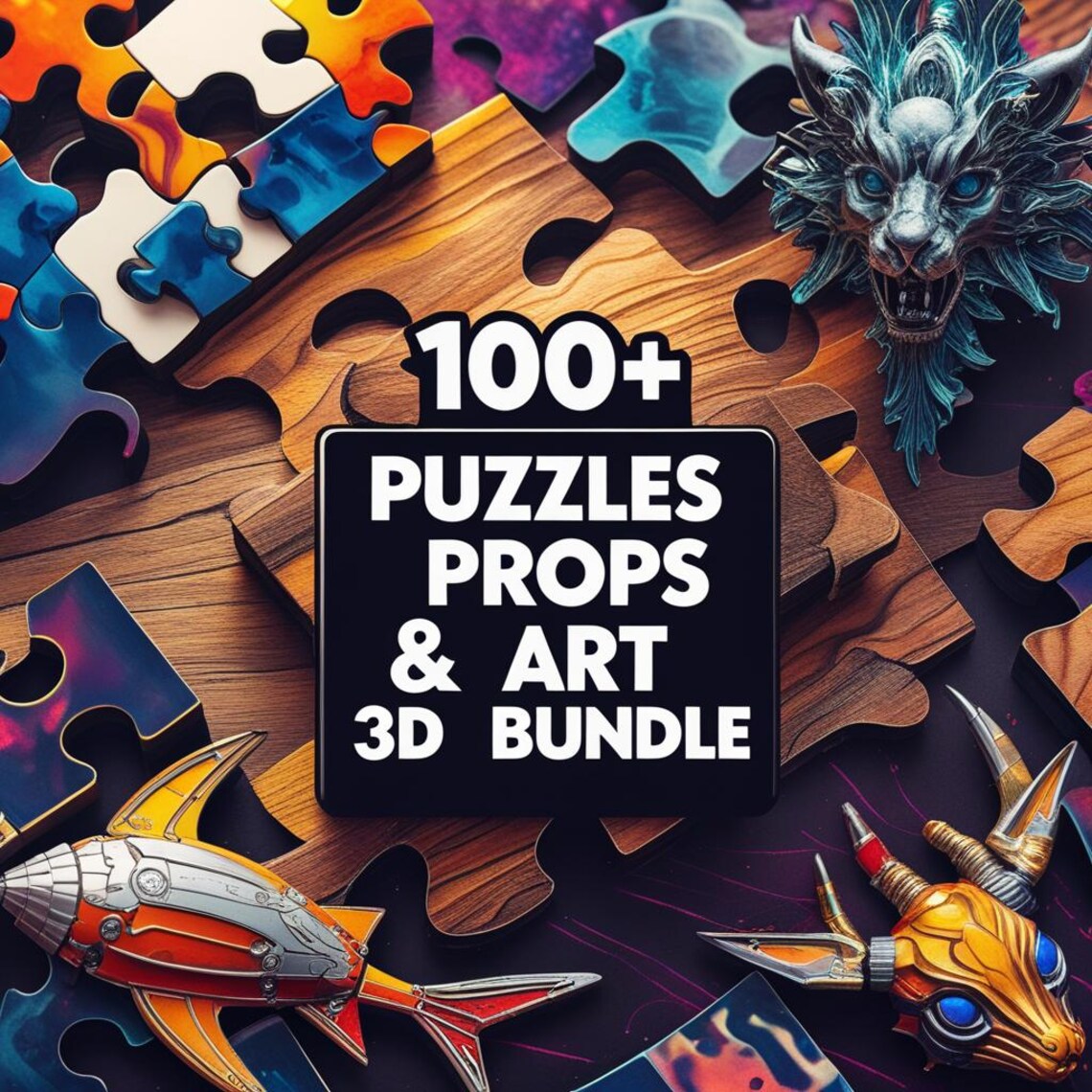 Puzzles & Props 100+ STL Files Bundle | Printable 3D Print Models Pack ...