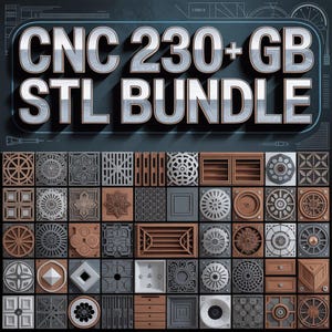 CNC STL Bundle 210+ GB| 3D-Druckmodelle Pack | Druckbare Industrie & Maschinen Stl-Dateien | High Detail Workshop Designs | Digitaler Download