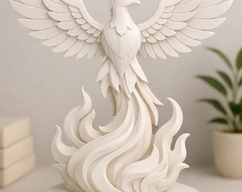 Phoenix Rising Statue STL | Mythical Fire Bird 3D Print File | Fantasy Decor Sculpture | Detailed Printable Display Model