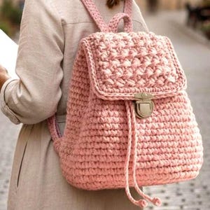 Rucksack Häkelanleitung | DIY handgemachter Rucksack | Moderne Häkeltasche Anleitung | Instant Download Nähanleitung Bild 4