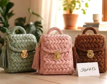 Marshmallow Backpack Crochet Pattern PDF | Beginner Friendly T-Shirt Yarn Bag | US Terms | Instant Download | Step by Step Tutorial