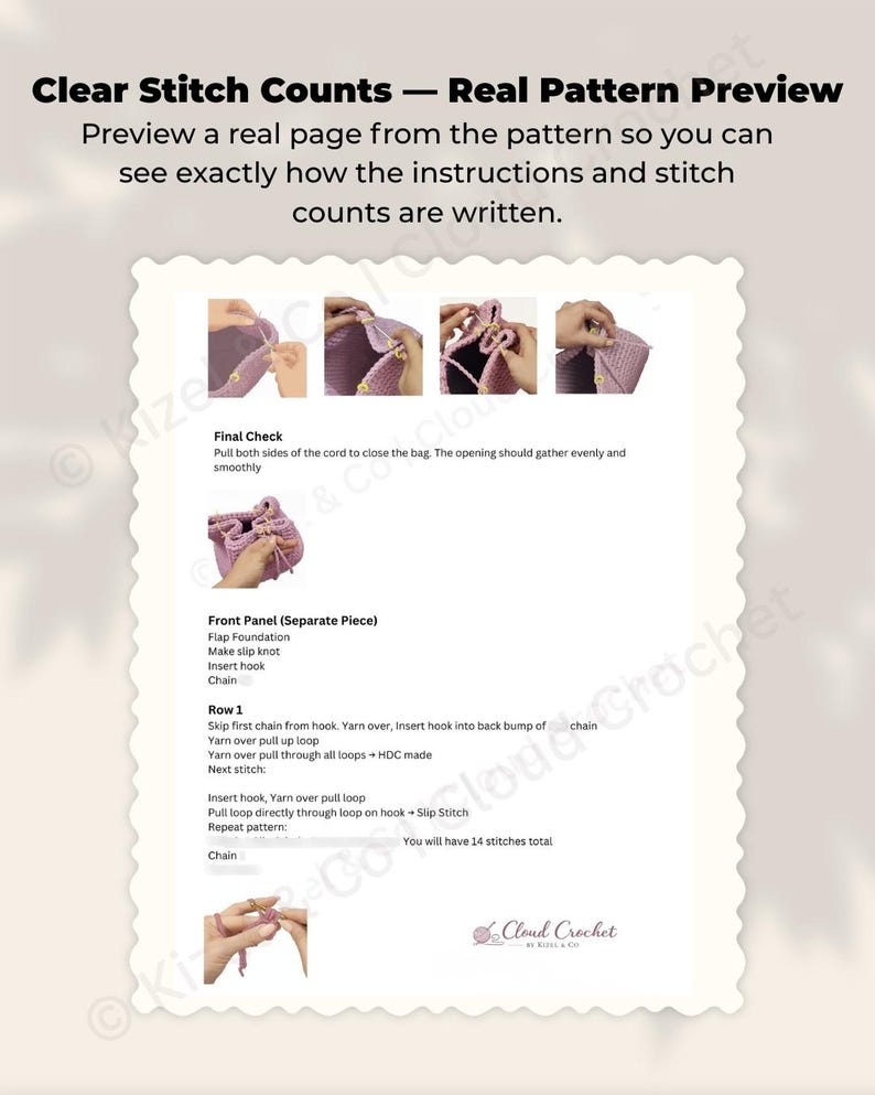 Rucksack Häkelanleitung | DIY handgemachter Rucksack | Moderne Häkeltasche Anleitung | Instant Download Nähanleitung Bild 2