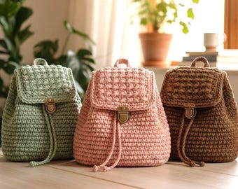 Rucksack Häkelanleitung | DIY handgemachter Rucksack | Moderne Häkeltasche Anleitung | Instant Download Nähanleitung