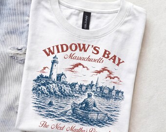 Greetings From Widow’s Bay Horror Movie Shirt, Vintage Coastal Horror Graphic Tee, Spooky Movie Fan Gift, Widow's Bay Massachusetts Shirt,