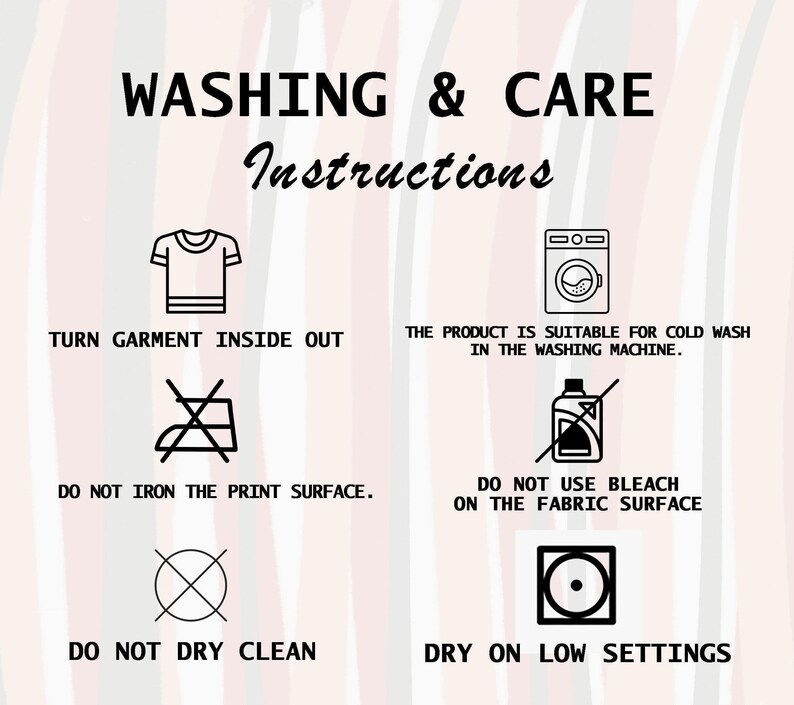 Washing and Care Instructions