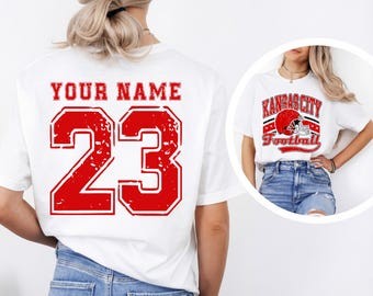 Kundenspezifisches Retro Kansas City Fußball-T-Shirt, Kansas City Rundhalsausschnitt, Kansas City Geschenk, KC Fußball, Kansas City Shirt, KC Fußball, Fan T-Shirt