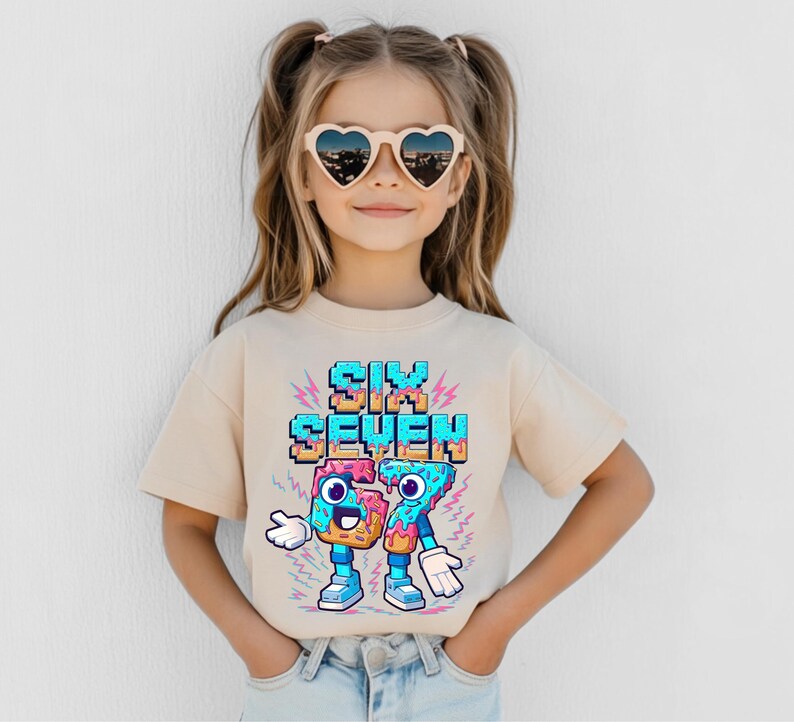 Steel a Brainrot Six Seven Brainrot Kids Gaming Meme Shirt, 6 7 Brain ...