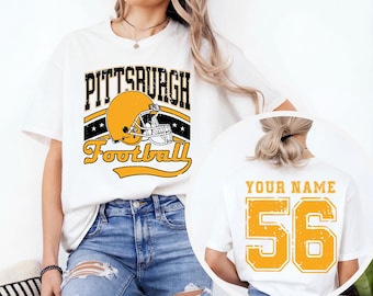 Op maat gemaakt Pittsburgh Football T-shirt, Pittsburgh Game Day Shirt
