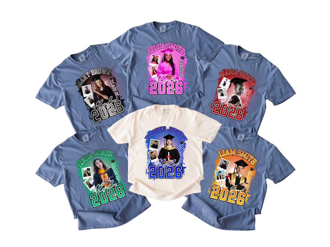 Custom Graduation Shirts, Comfort Colors® Custom Picture Graduation ...