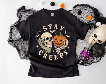 Creepy Sweatshirt, Spooky Season Shirt, Skeleton Hand Spooky Graphic Tee, Grunge Horror Shirt, Funny Halloween Outfit