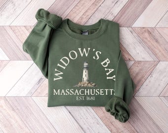 Greetings From Widow's Bay Shirt,Retro Spooky Travel Postcard T-Shirt,Dark Academia Autumn Apparel