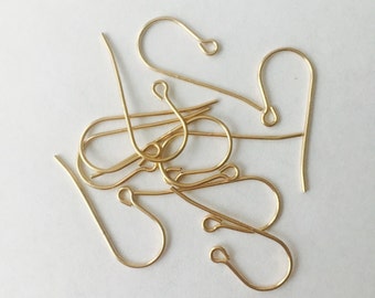 20 Guage Gold Filled Earring Hooks, Gold Filled Ear Wires, Gold Filled Earring Findings, 14k Gold Filled French Hooks, Gold Earring Hooks