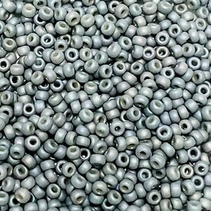 11-4705, Miyuki 22g Frost Opaque Glaze Rainbow Cadet Grey 11-4705, Miyuki 22g Frost Opaque Glaze Rainbow Cadet Grey