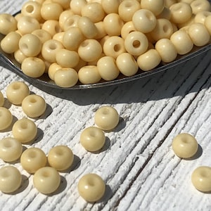 6/0 Natural Opaque | Czech Glass Seed Beads | Preciosa Ornela Rocailles | 6-06012