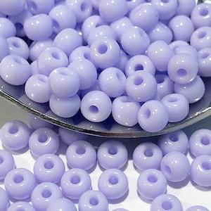 6/0 Opaque Soft Lavender Preciosa Ornela Czech Republic Glass Rocaille Seed Beads #23420