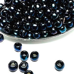 6/0 (4.0mm) | Navy Blue Iris Metallic | Toho Seed Beads | Round | 6-82 | Variety of pack sizes available