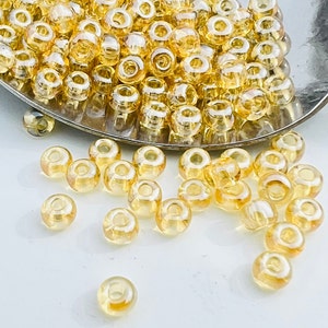 6/0 (4.1mm) | Honey Luster Crystal | Czech Glass Seed Beads | Preciosa Ornela Rocailles | #16020 | Variety of pack sizes available