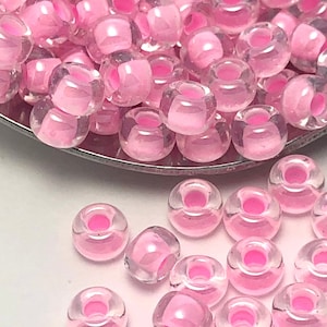 11-355, Miyuki 22g Hot Pink Lined Crystal AB 11-355, Miyuki 22g Hot Pink Lined Crystal AB