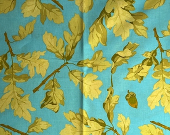OOP Martha Negley Floral Cotton Fabric Yardage OAK LEAVES by the Yard