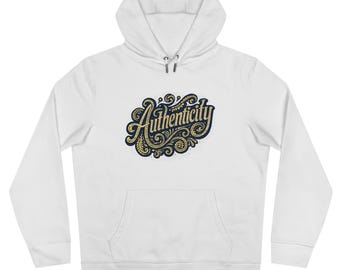 Authenticity Script Vintage Ornate Graphic Hoodie