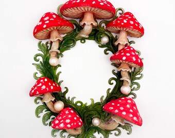 Dark Cottagecore Mashroom Frame STL, Fairycore Forest Wall Decor